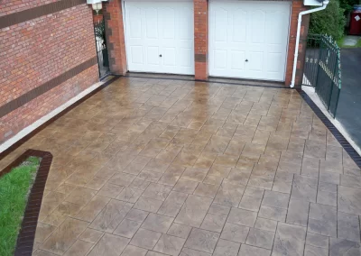 Pattern Imprinted Concrete Driveway 16