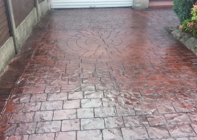 Pattern Imprinted Concrete Driveway 4