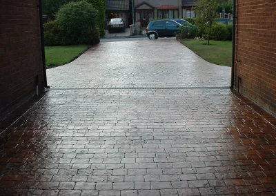 Pattern Imprinted Concrete Driveway