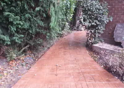 Pattern Imprinted Concrete Path 5