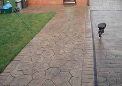 Pattern Imprinted Concrete Path 6