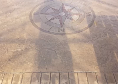 Pattern Imprinted Concrete compass
