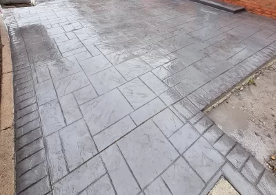 Pattern Imprinted Concrete Driveway in Poolsock Wigan