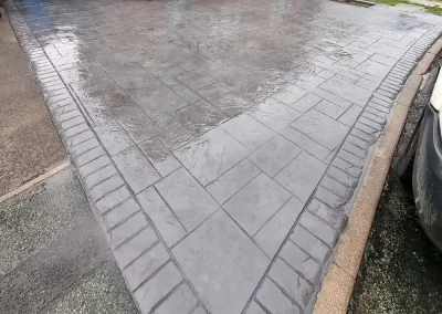 Pattern Imprinted Concrete Driveway in Poolsock Wigan