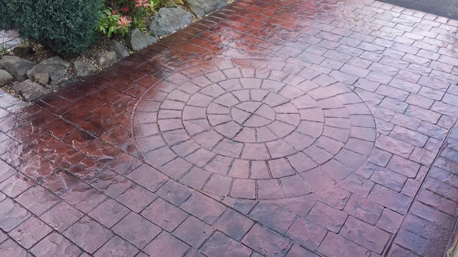 Imprinted Concrete Driveway (6) Imprinted Concrete Driveway