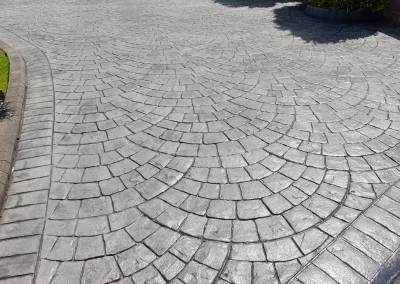 imprinted concrete cobble styles