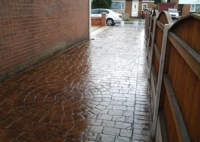 imprinted concrete cobble styles