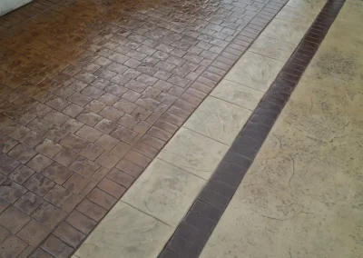 imprinted concrete cobble styles