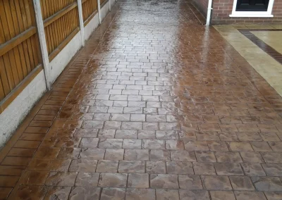 imprinted concrete cobble styles