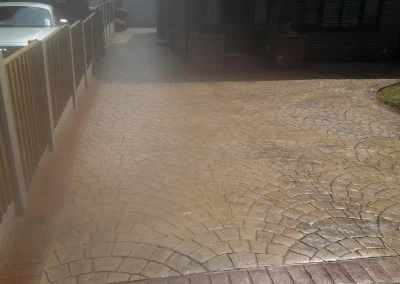 imprinted concrete cobble styles