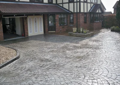 imprinted concrete cobble styles