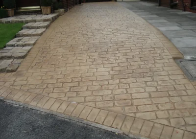 imprinted concrete cobble styles