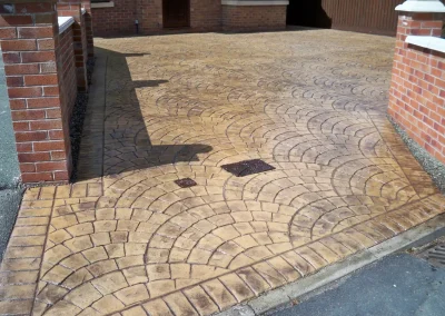 imprinted concrete cobble styles