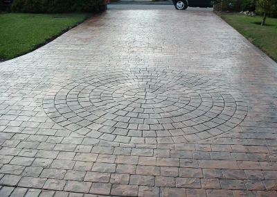 imprinted concrete cobble styles
