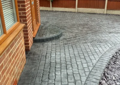 imprinted concrete cobble styles