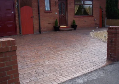 imprinted concrete cobble styles