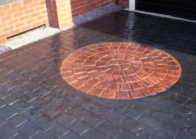 imprinted concrete cobble styles