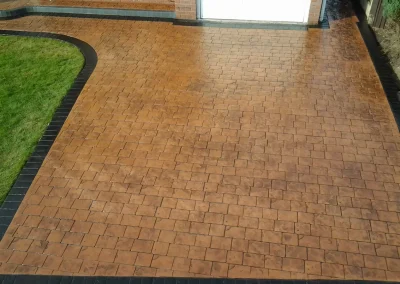 imprinted concrete cobble styles