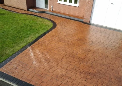 imprinted concrete cobble styles